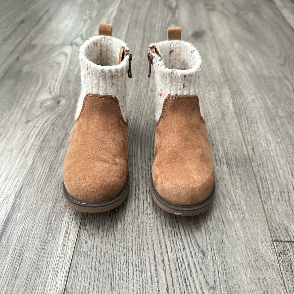 Cat & Jack Suede/Sweater booties - Toddler Size 8
